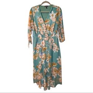 Allison Brittney Floral Faux Wrap Dress